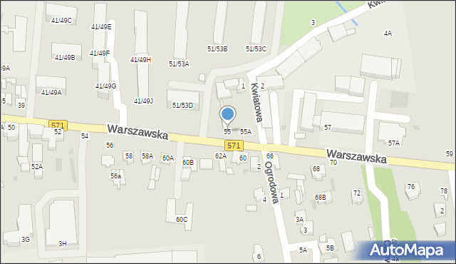 Nasielsk, Warszawska, 55, mapa Nasielsk