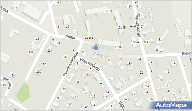 Nasielsk, Waryńskiego Ludwika, 7, mapa Nasielsk