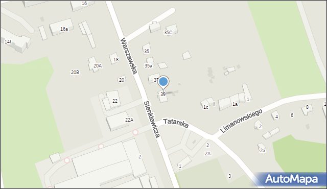 Nidzica, Warszawska, 39, mapa Nidzica