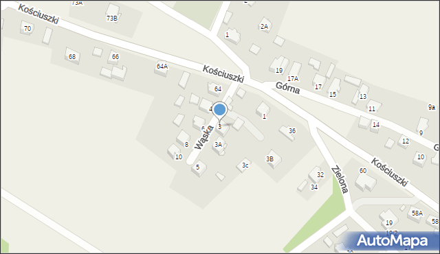 Niegowonice, Wąska, 3, mapa Niegowonice