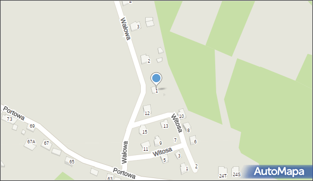 Niepołomice, Wałowa, 1, mapa Niepołomice