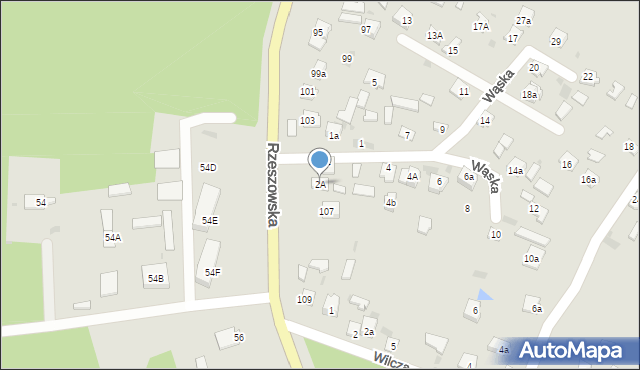 Nisko, Wąska, 2A, mapa Nisko