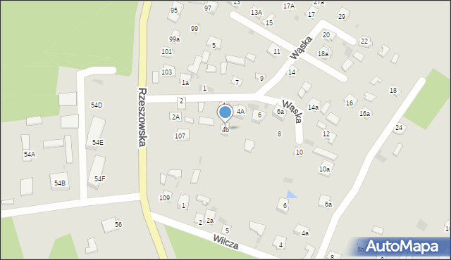 Nisko, Wąska, 4b, mapa Nisko