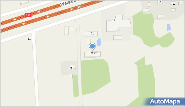 Nowa Bukówka, Warszawska, 21a, mapa Nowa Bukówka