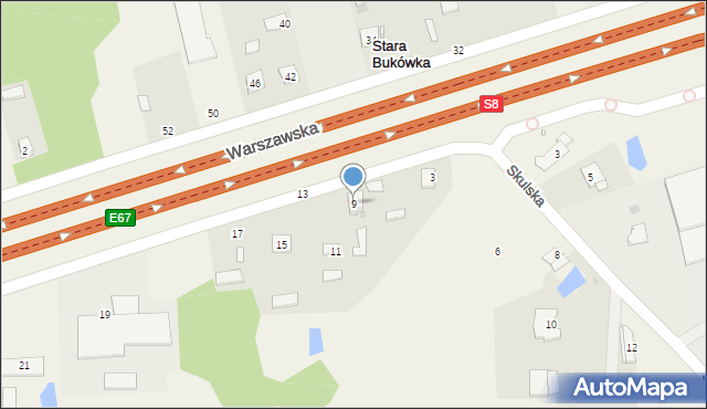 Nowa Bukówka, Warszawska, 9, mapa Nowa Bukówka