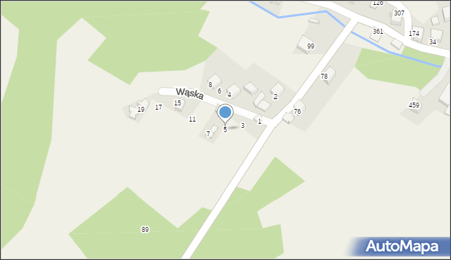 Nowa Góra, Wąska, 5, mapa Nowa Góra