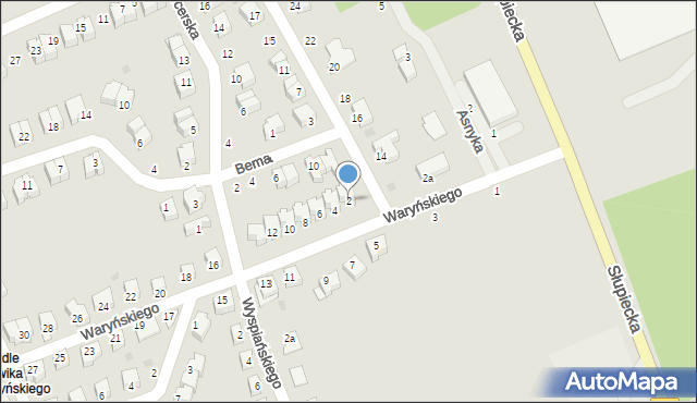 Nowa Ruda, Waryńskiego Ludwika, 2, mapa Nowa Ruda