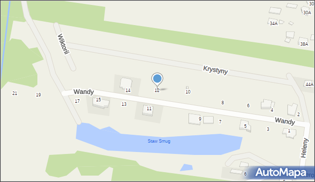 Nowa Wieś, Wandy, 12, mapa Nowa Wieś