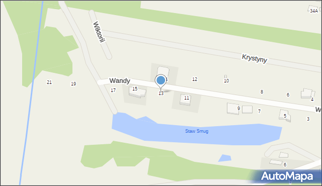 Nowa Wieś, Wandy, 13, mapa Nowa Wieś