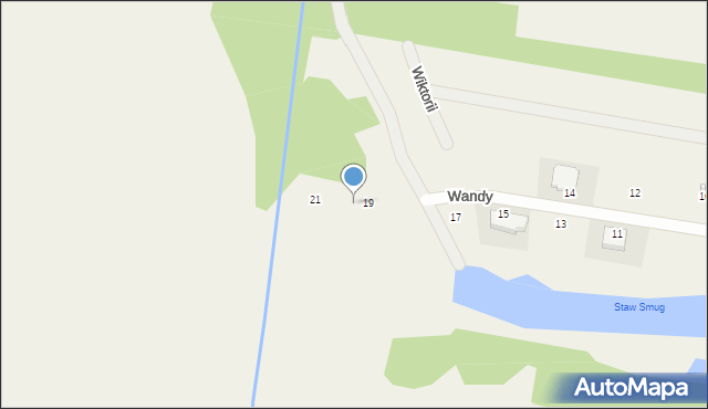 Nowa Wieś, Wandy, 19a, mapa Nowa Wieś