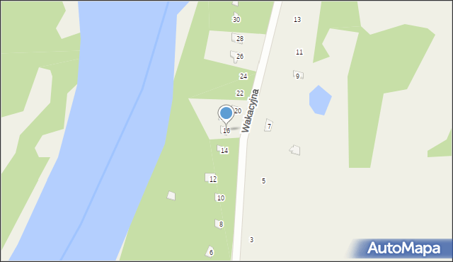 Nowa Wieś, Wakacyjna, 16, mapa Nowa Wieś