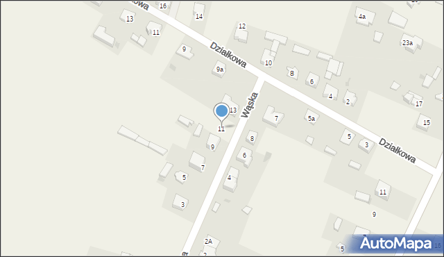 Nowa Wieś, Wąska, 11, mapa Nowa Wieś