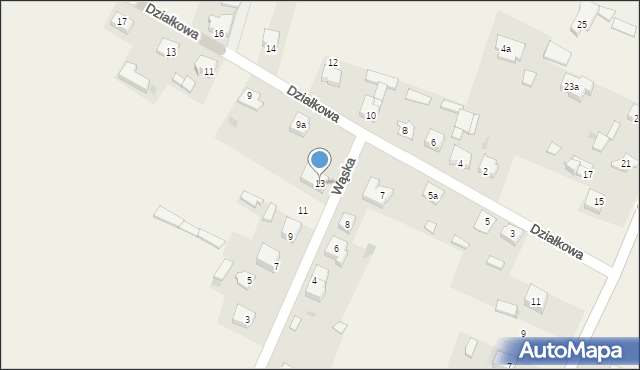 Nowa Wieś, Wąska, 13, mapa Nowa Wieś