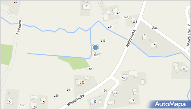 Nowe Dwory, Wadowicka, 148, mapa Nowe Dwory