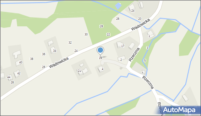 Nowe Dwory, Wadowicka, 19, mapa Nowe Dwory