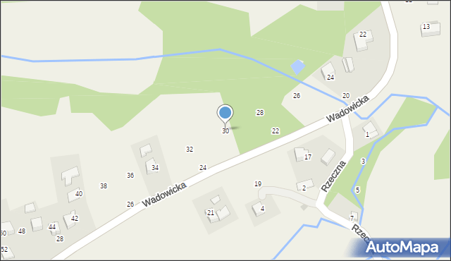Nowe Dwory, Wadowicka, 30, mapa Nowe Dwory