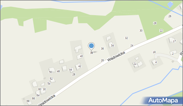 Nowe Dwory, Wadowicka, 38, mapa Nowe Dwory