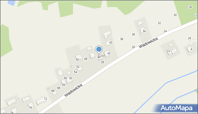 Nowe Dwory, Wadowicka, 44, mapa Nowe Dwory