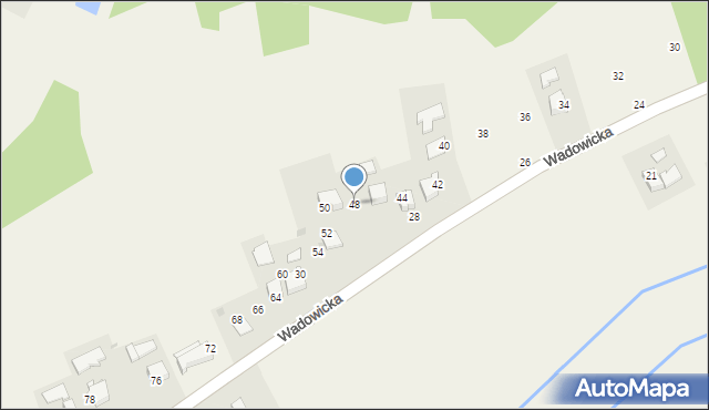 Nowe Dwory, Wadowicka, 48, mapa Nowe Dwory