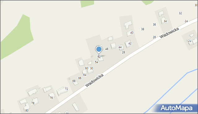 Nowe Dwory, Wadowicka, 52, mapa Nowe Dwory