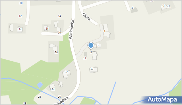 Nowe Dwory, Wadowicka, 9, mapa Nowe Dwory