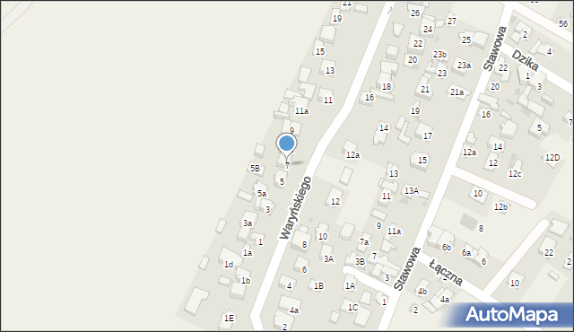 Nowe Grocholice, Waryńskiego Ludwika, 7, mapa Nowe Grocholice