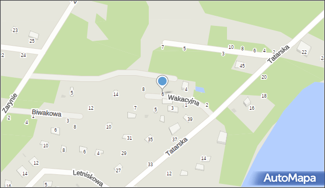 Nowe Miasto, Wakacyjna, 6, mapa Nowe Miasto