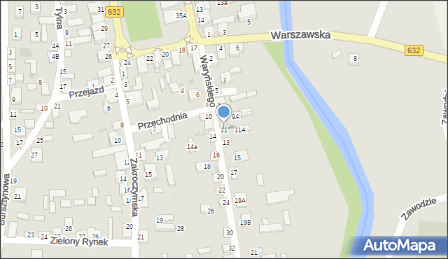 Nowe Miasto, Waryńskiego Ludwika, 11, mapa Nowe Miasto