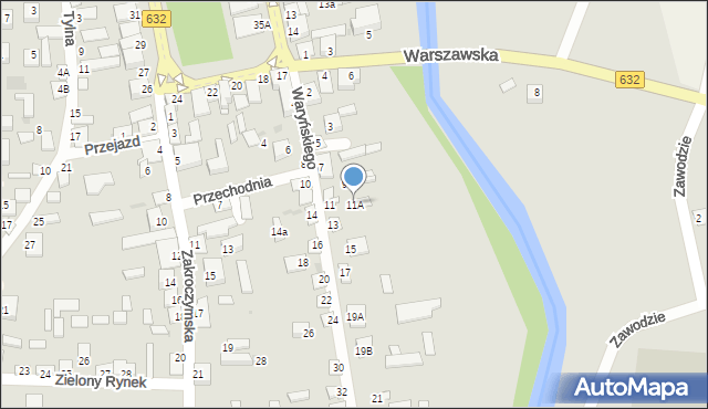 Nowe Miasto, Waryńskiego Ludwika, 11A, mapa Nowe Miasto