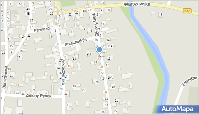 Nowe Miasto, Waryńskiego Ludwika, 16, mapa Nowe Miasto