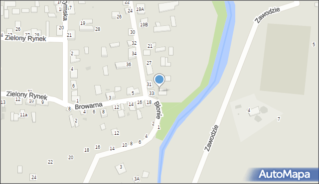 Nowe Miasto, Waryńskiego Ludwika, 33A, mapa Nowe Miasto