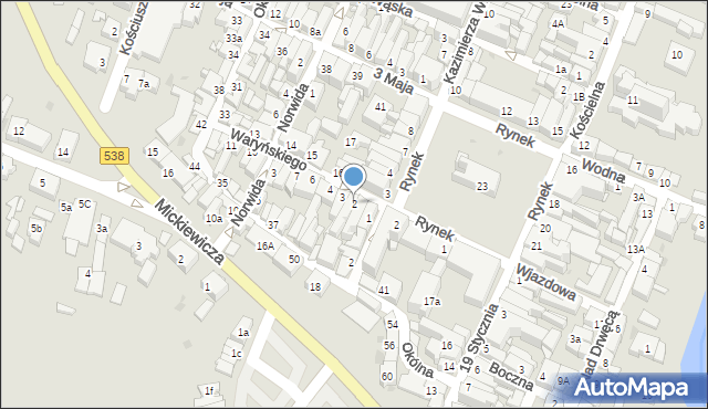 Nowe Miasto Lubawskie, Waryńskiego Ludwika, 2, mapa Nowe Miasto Lubawskie