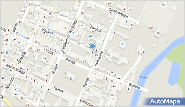 Nowe Miasto Lubawskie, Wąska, 2, mapa Nowe Miasto Lubawskie