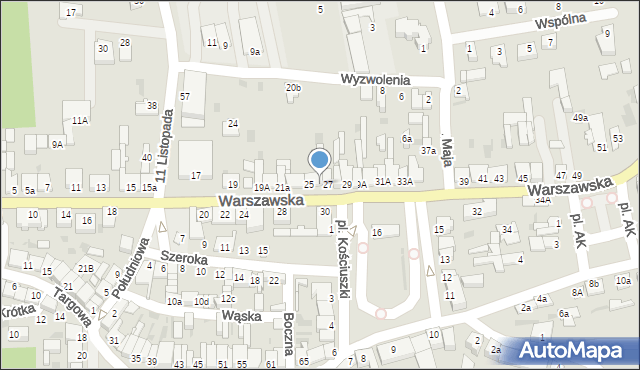 Nowe Miasto nad Pilicą, Warszawska, 25a, mapa Nowe Miasto nad Pilicą