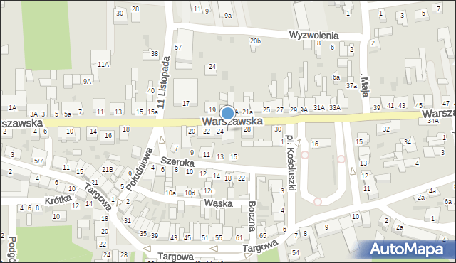 Nowe Miasto nad Pilicą, Warszawska, 26, mapa Nowe Miasto nad Pilicą