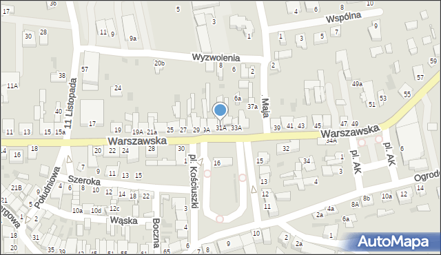 Nowe Miasto nad Pilicą, Warszawska, 31A, mapa Nowe Miasto nad Pilicą
