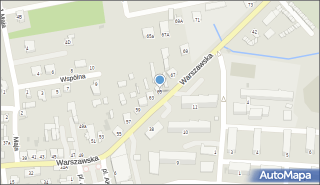 Nowe Miasto nad Pilicą, Warszawska, 65, mapa Nowe Miasto nad Pilicą