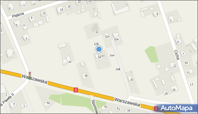 Nowe Opole, Warszawska, 34, mapa Nowe Opole
