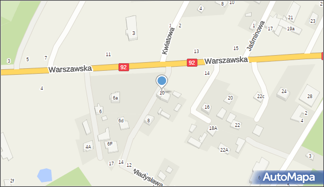 Nowe Osiny, Warszawska, 10, mapa Nowe Osiny
