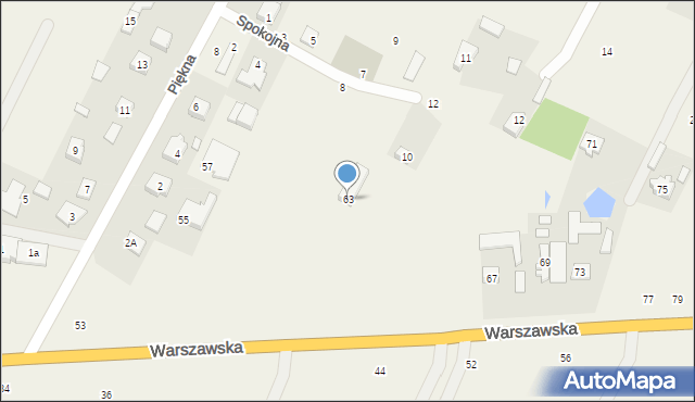 Nowe Osiny, Warszawska, 63, mapa Nowe Osiny