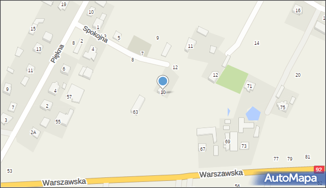 Nowe Osiny, Warszawska, 65, mapa Nowe Osiny