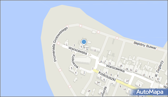 Nowe Warpno, Warszawska, 7, mapa Nowe Warpno
