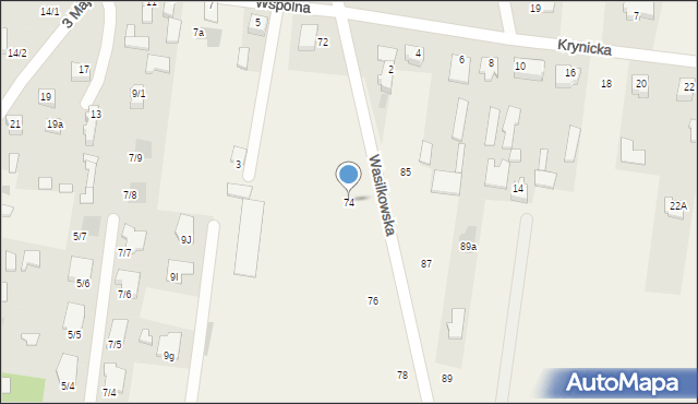 Nowodworce, Wasilkowska, 74, mapa Nowodworce