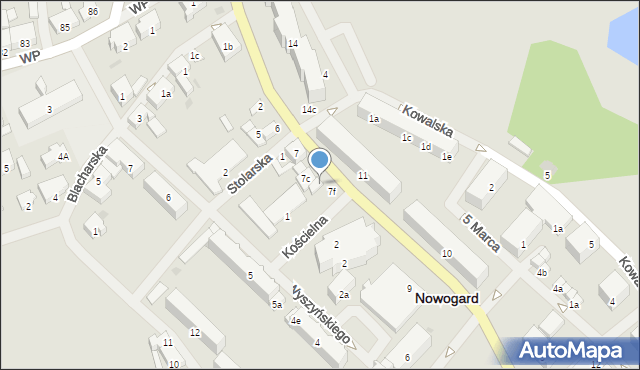 Nowogard, Warszawska, 7e, mapa Nowogard