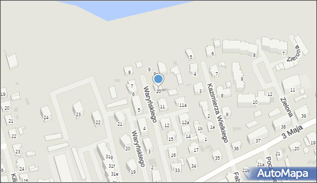 Nowogard, Waryńskiego Ludwika, 10, mapa Nowogard