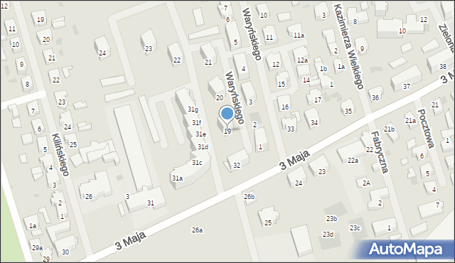 Nowogard, Waryńskiego Ludwika, 19, mapa Nowogard