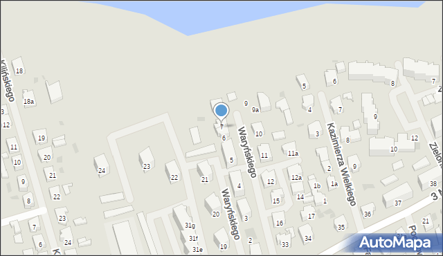 Nowogard, Waryńskiego Ludwika, 7, mapa Nowogard
