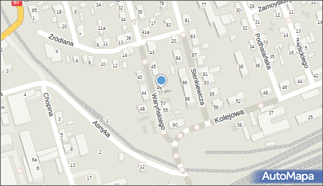 Nowy Sącz, Waryńskiego Ludwika, 51, mapa Nowego Sącza