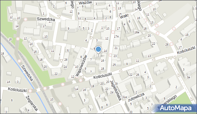 Nowy Sącz, Wąsowiczów, 8a, mapa Nowego Sącza