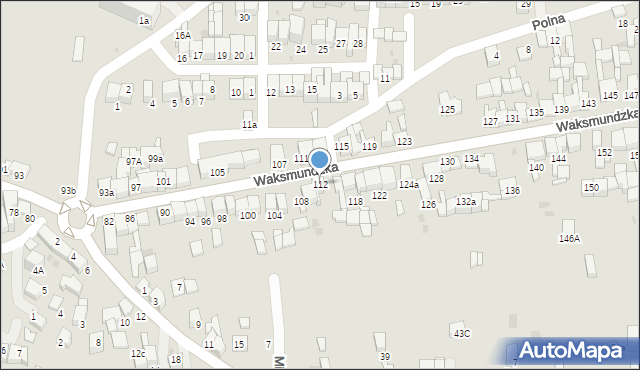 Nowy Targ, Waksmundzka, 112, mapa Nowego Targu